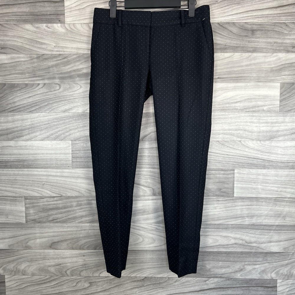 Ann Taylor Pants Womens 0 Black Dress Slacks Straight Leg Career Wool Blend